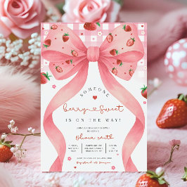 Convites Editable Berry Sweet Baby Shower Invitation, Blush
