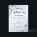 Convites Editable Blue Floral Wedding Invitation Card<br><div class="desc">A beautiful wedding invitation featuring soft blue floral accents and elegant typography on a clean, modern layout. This customizable design allows you to easily change names, date, time, and location to perfectly match your special event. Ideal for couples seeking a romantic and refined invitation that can be fully personalized for...</div>
