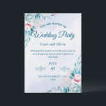 Convites Editable Blue Floral Wedding Invitation Card<br><div class="desc">A beautiful wedding invitation featuring soft blue floral accents and elegant typography on a clean, modern layout. This customizable design allows you to easily change names, date, time, and location to perfectly match your special event. Ideal for couples seeking a romantic and refined invitation that can be fully personalized for...</div>