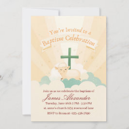 Convites Editable Classic Baby Baptism