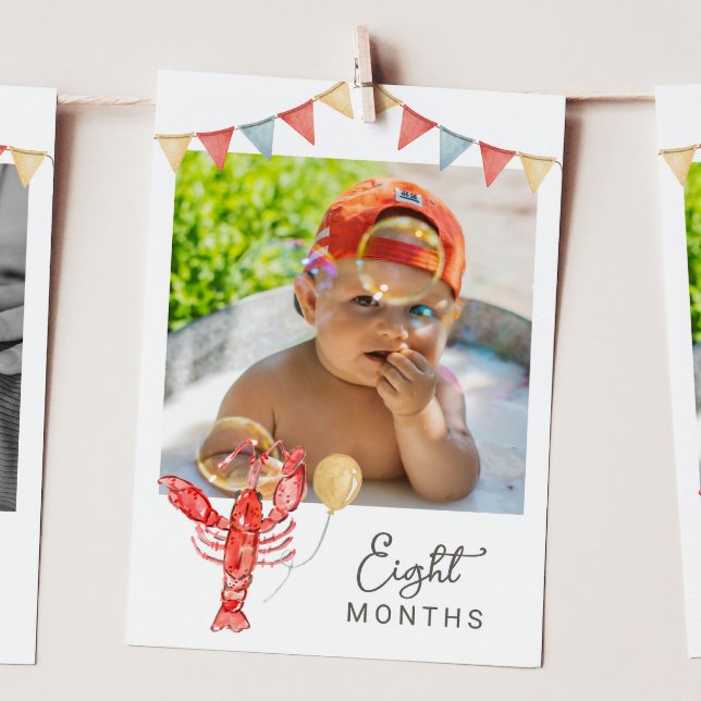 Convites Editable Crawfish Monthly Photo Banner Card (Criador carregado)