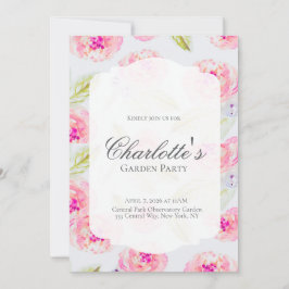 Convites Editable French Garden Bridal Shower Invitation 