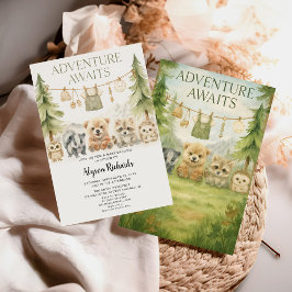 Convites Editable Gender Neutral Fall Woodland Baby Shower