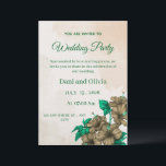 Convites Editable Green Floral Wedding Party Invitation<br><div class="desc">A stylish wedding invitation featuring elegant green typography and artistic floral accents on a soft textured background. This customizable design allows you to easily edit the names, date, time, and location to match your special celebration. Perfect for couples looking for a modern yet romantic invitation with a natural botanical touch....</div>