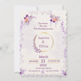 Convites Editable Intimate Garden Wedding Invitation