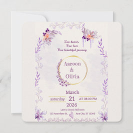 Convites Editable Intimate Garden Wedding Invitation