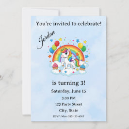 Convites Editable Kids Birthday Invitation 