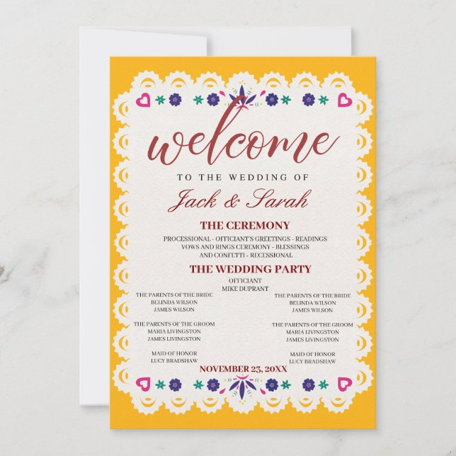 Convites Editable Mexican Wedding Invitation 2 (Frente)