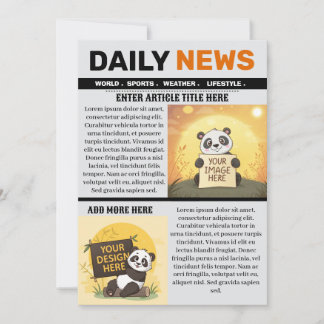 Convites Editable Newspaper Article Template
