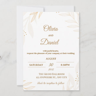 Convites Editable Romantic Wedding Invitation 