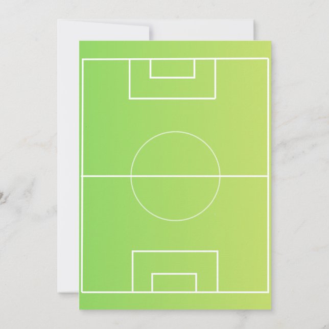 Convites Editable soccer themed birthday invitation (Verso)