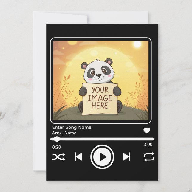 Convites Editable Song Music Player Template (Frente)