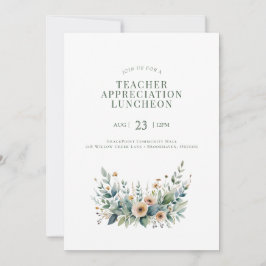 Convites Editable Teacher Event Invitation – Appreciation o