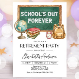 Convites Editable Teacher Retirement Party Invitation (Digi