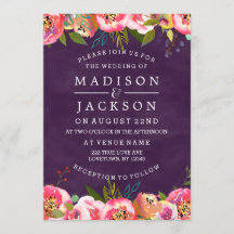 Convites editáveis para Casamento de Cor Chic Bloo