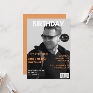 Convites Editorial da Revista Preto e Branco Aniversário de