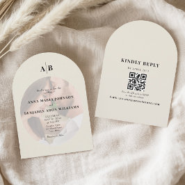 Convites Editorial Ivory Photo Wedding