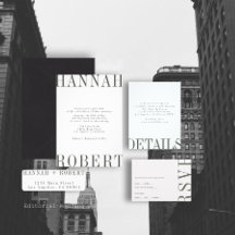 Editorial Style Wedding Invitation