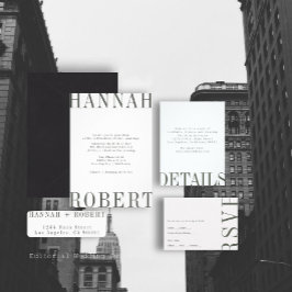 Convites Editorial Style Wedding Invitation