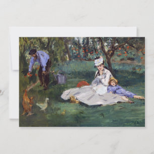 Convites Edouard Manet - A família Monet no seu jardim