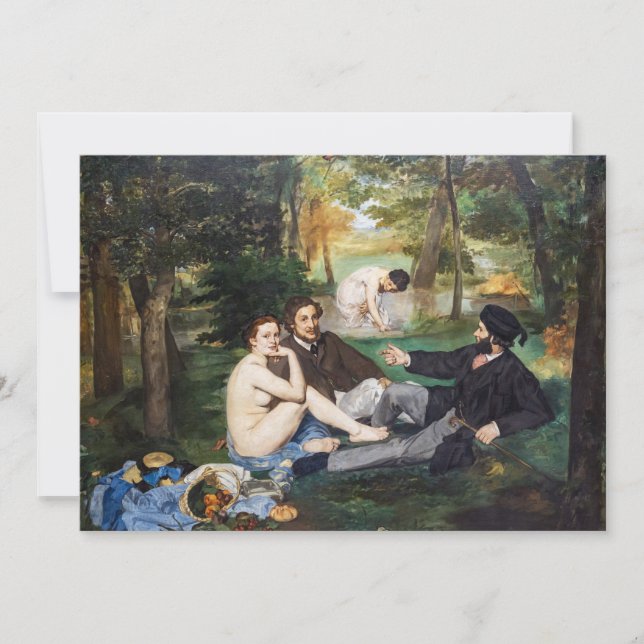 Convites Edouard Manet - Almoço na Relva (Frente)