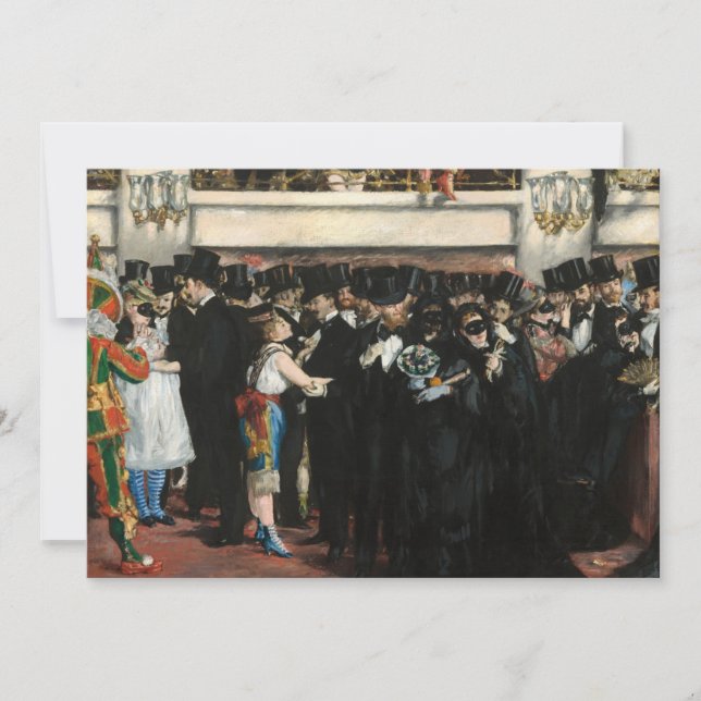 Convites Edouard Manet - Baile Mascarado na Ópera (Frente)