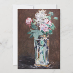 Convites Edouard Manet - Flores em um Vaso de Cristal