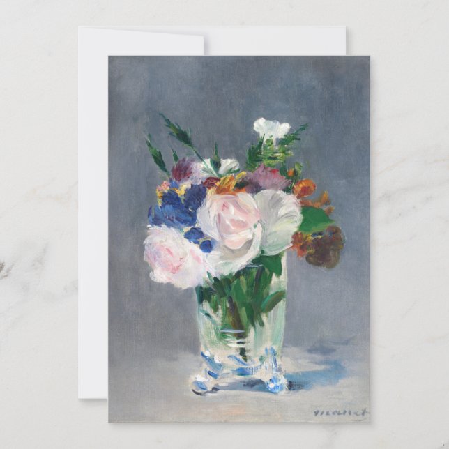 Convites Edouard Manet - Flores num Vaso Cristal (Frente)