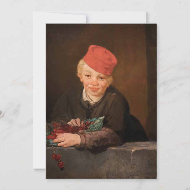 Convites Edouard Manet - Menino com Cerejas (Frente)