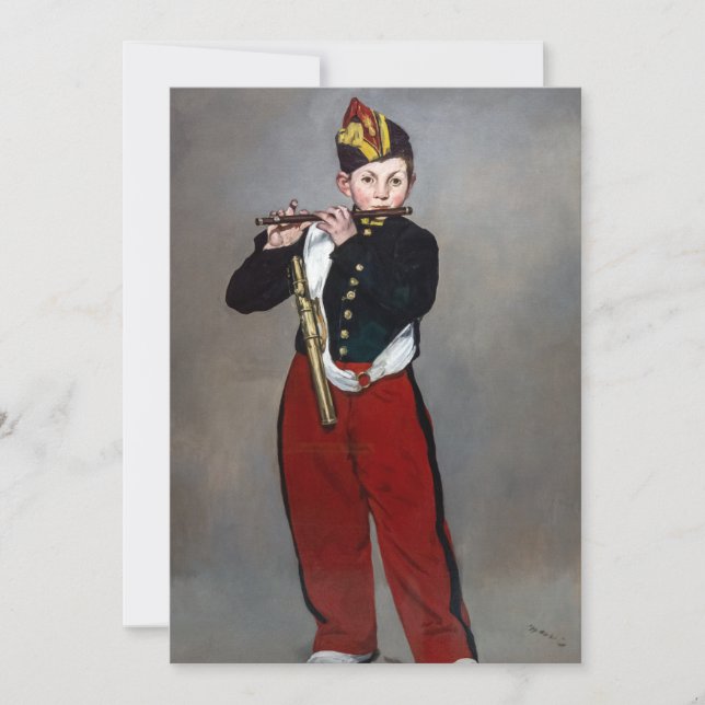 Convites Edouard Manet - O Friso / Jovem Flautista (Frente)