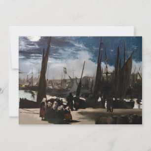 Convites Edouard Manet - O Porto de Boulogne ao Luar