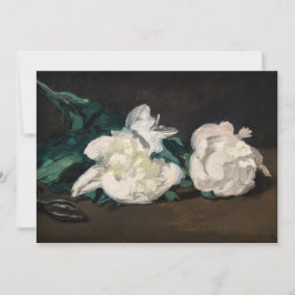 Convites Edouard Manet - Ramo de Peônias Brancas, Tesoura d