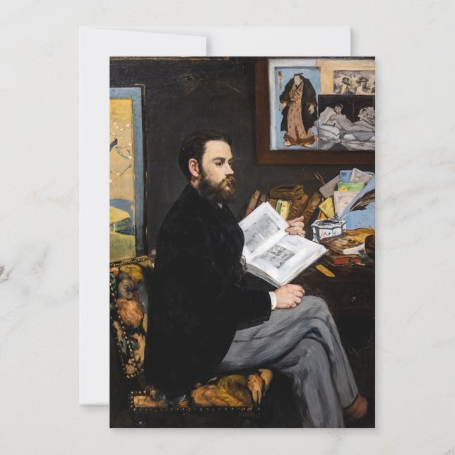 Convites Edouard Manet - Retrato de Emile Zola (Frente)