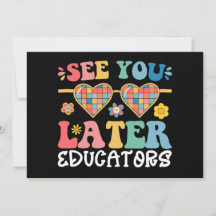Convites Educadores Até Logo Dia Maravilhoso de Fim de Ano 