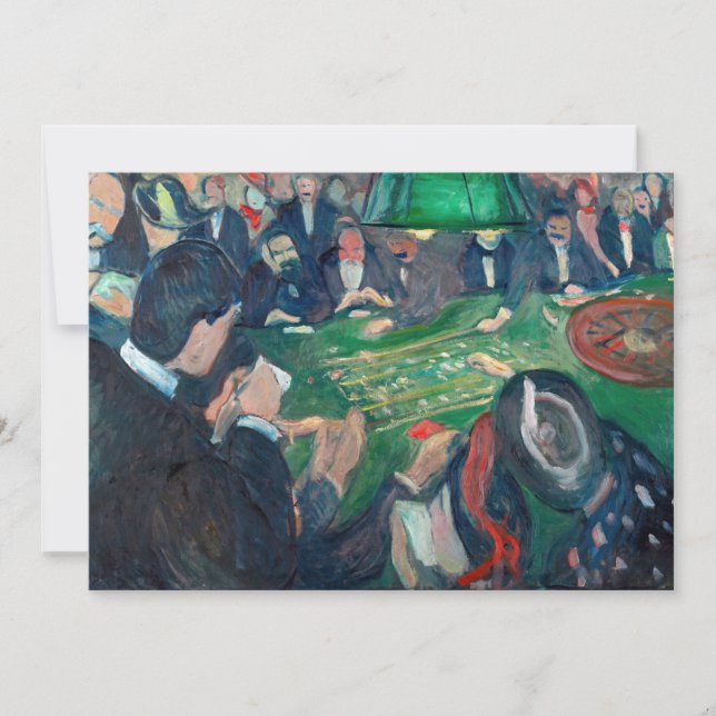 Convites Edvard Munch - A Mesa Roulette em Monte Carlo (Frente)