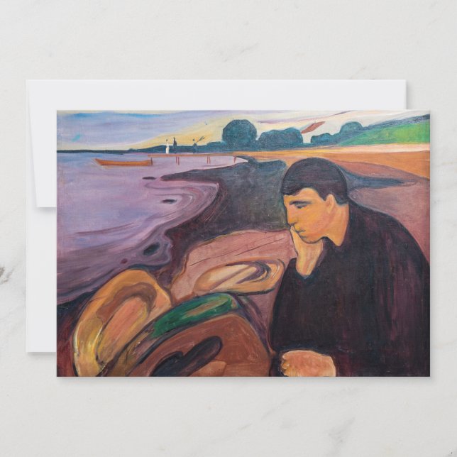 Convites Edvard Munch - Melancholy 1894 (Frente)