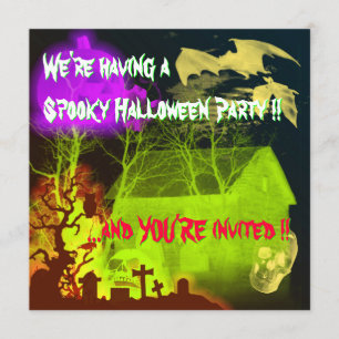 Convites Eerie Halloween Haunted Barn - Seja Corajoso