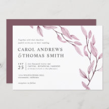 Eethal Burgundy | Casamento Chic Botanic Leaves