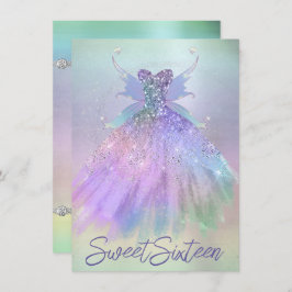 Convites Eethal Fairy Gown | Rainbow Ombre Pastel Sheen