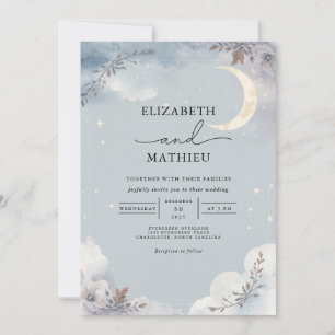 Convites Eethal Moonlit Floral Wedding