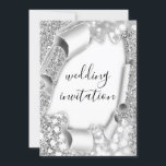 Convites Efeito 3D de Casamento Glitter de Prata Branca Ele<br><div class="desc">Na jornada encantadora em direção ao matrimônio, onde cada detalhe deve ressoar com o amor e a alegria da ocasião, o convite estabelece a palco para a celebração futura. Entre no Convite à Literatura Elegante de Prata Branca de Efeito 3D do Zazzle — uma obra-prima de design que combina sofisticação...</div>