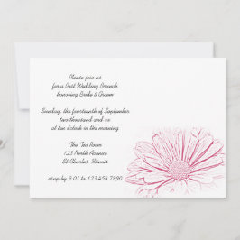 Convites Efeito de Flor de Margarida Rosa Brunch Pós-Casame