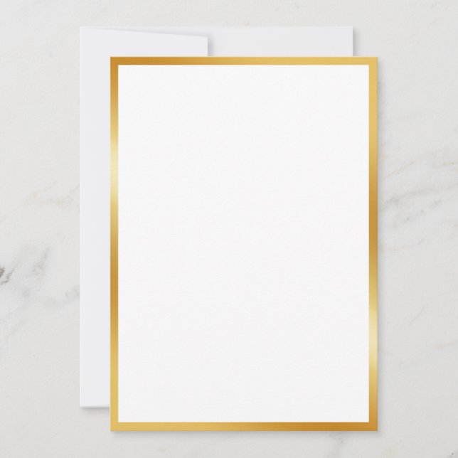 Convites Efeito de ouro de luxo (Frente)