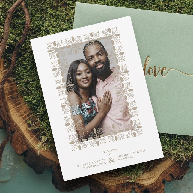 Convites Efeito de renda do Rico Dourado de Casamento Moder (Criador carregado)