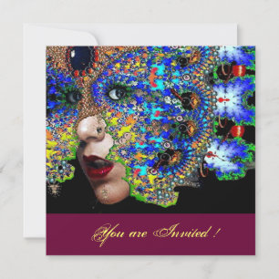 Convites EFÊMERA doçura festa de máscaras dos 16 anos, másc