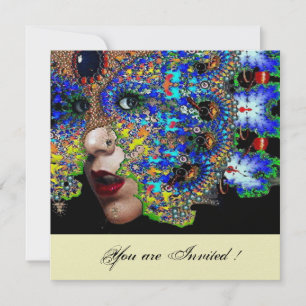 Convites EFÊMERO Baile de máscaras do Mardi Gras gelo branc