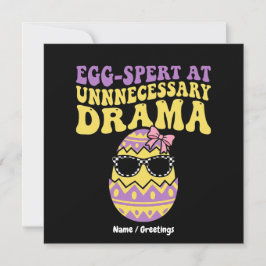 Convites Egg-spert At Unnecessary Drama Funny Retro Easter 