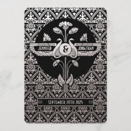 Convites Egípcio Nouveau Invoca Foil Prateada