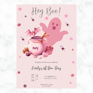 Convites Ei Boo Cute Ghost Halloween primeiro aniversario R