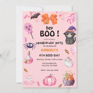 Convites Ei, Boo! Halloween Ghost Spooktacular Birthday